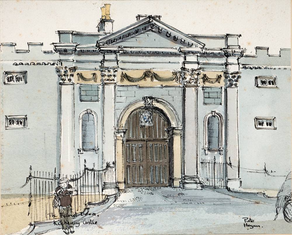 THE FRONT DOOR, KILKENNY CASTLE by Pete Hogan sold for 95 at Whyte's Auctions