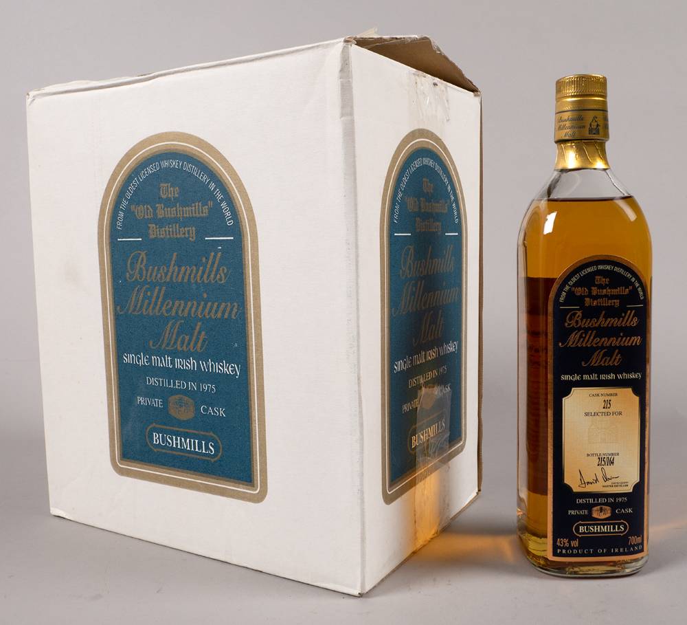 Bushmills Millennium Single Malt, Private Cask 215, distilled in 1975, bottled in 2000. at Whyte's Auctions