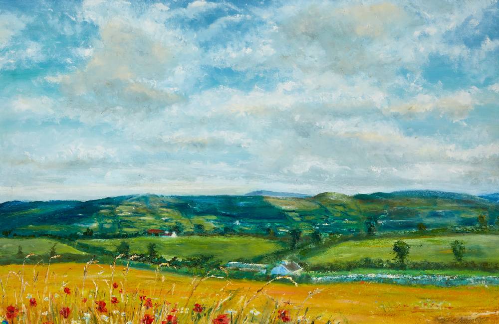 LANDSCAPE WITH POPPIES AND COTTAGES, 1994 at Whyte's Auctions