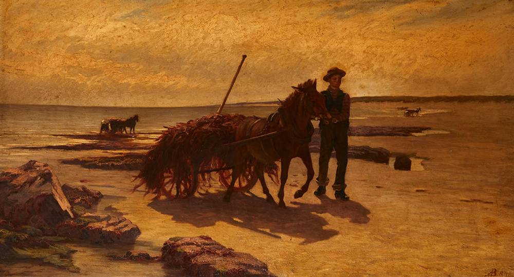 SEAWEED GATHERERS by Augustus Nicholas Burke RHA (1838-1891) at Whyte's Auctions
