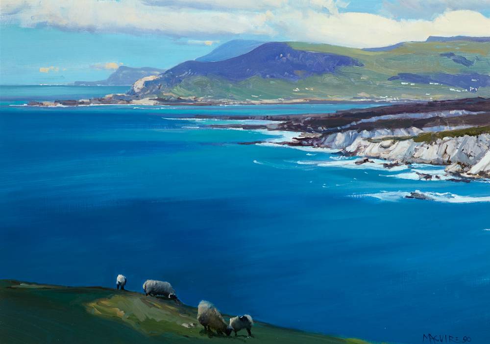 ATLANTIC DRIVE, DOOEGA, ACHILL, 1990 by Cecil Maguire RHA RUA (1930-2020) at Whyte's Auctions