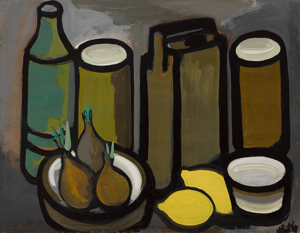 STILL LIFE WITH ONIONS AND LEMONS by Markey Robinson (1918-1999) at Whyte's Auctions