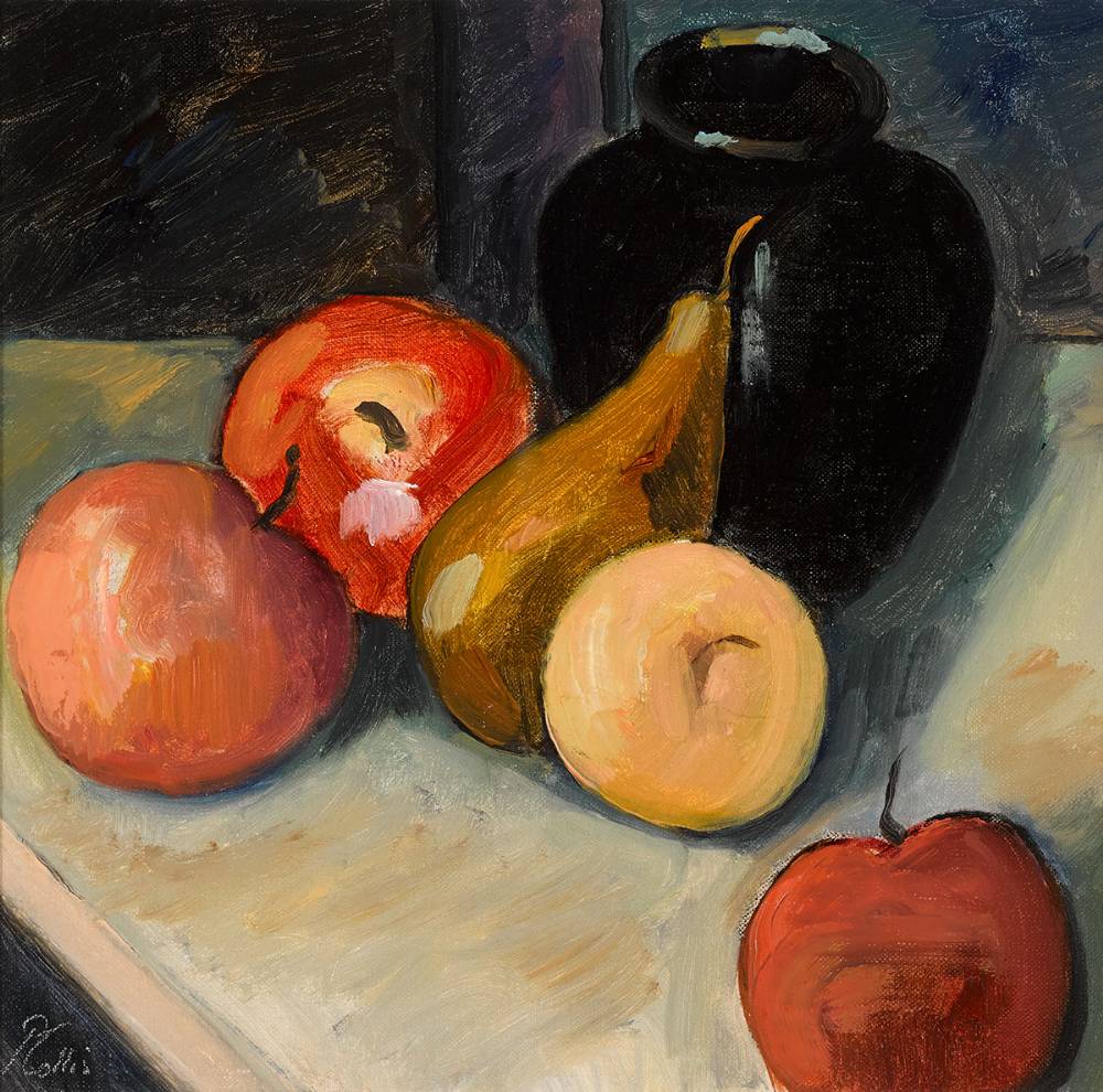 STILL LIFE WITH BLACK VASE by Peter Collis RHA (1929-2012) at Whyte's Auctions