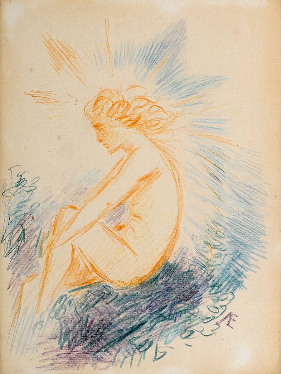 SEATED SPIRIT by George Russell ('') sold for 1,700 at Whyte's Auctions