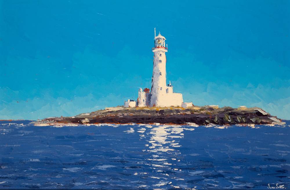 TUSKAR ROCK LIGHTHOUSE, COUNTY WEXFORD by Ivan Sutton sold for 1,600 at Whyte's Auctions
