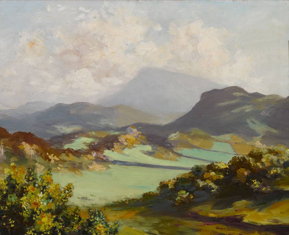 LANDSCAPE NORTH OF MUCKISH, COUNTY DONEGAL by George Russell ('') sold for 4,400 at Whyte's Auctions