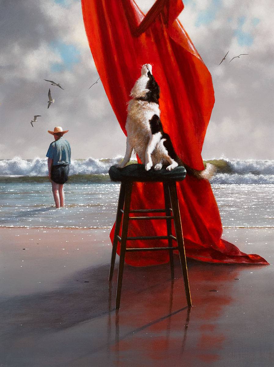 DOG ON A STOOL by Jimmy Lawlor sold for �3,000 at Whyte's Auctions