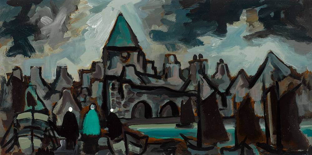 GALWAY NIGHTSCAPE by Markey Robinson (1918-1999) at Whyte's Auctions
