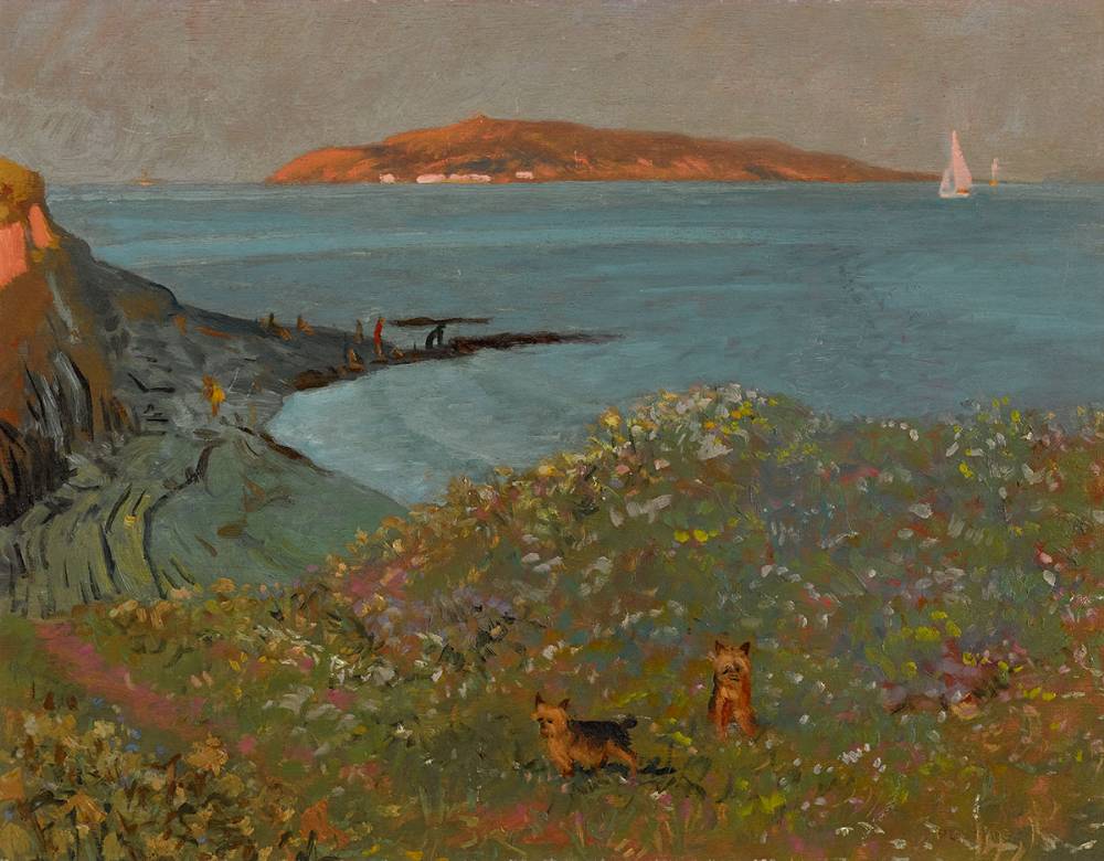 PORTRANE TOWARDS LAMBAY, EVENING, LATE 1970s by Patrick Leonard HRHA (1918-2005) at Whyte's Auctions