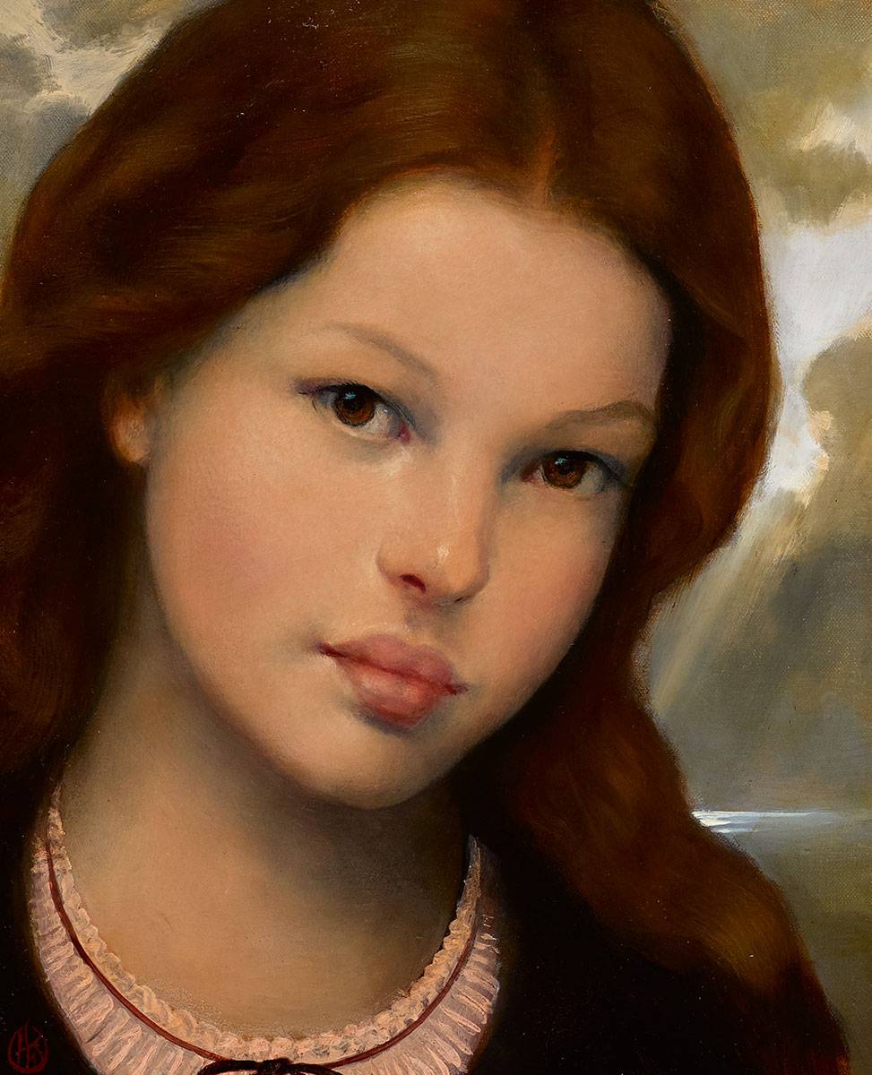 PORTRAIT OF A YOUNG GIRL by Ken Hamilton sold for 1,900 at Whyte's Auctions