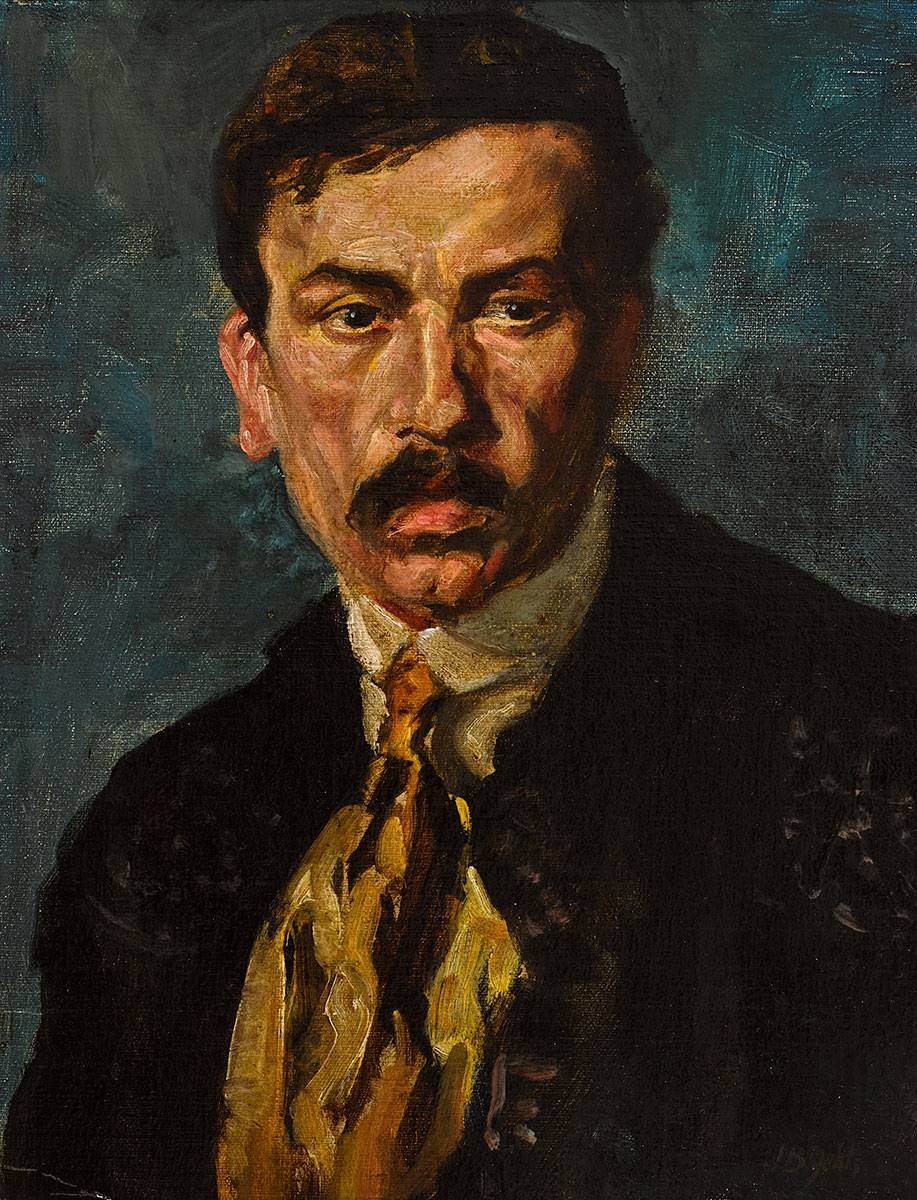 PORTRAIT OF A MAN, THOUGHT TO BE JOHN MILLINGTON SYNGE by John Butler Yeats sold for 8,500 at Whyte's Auctions
