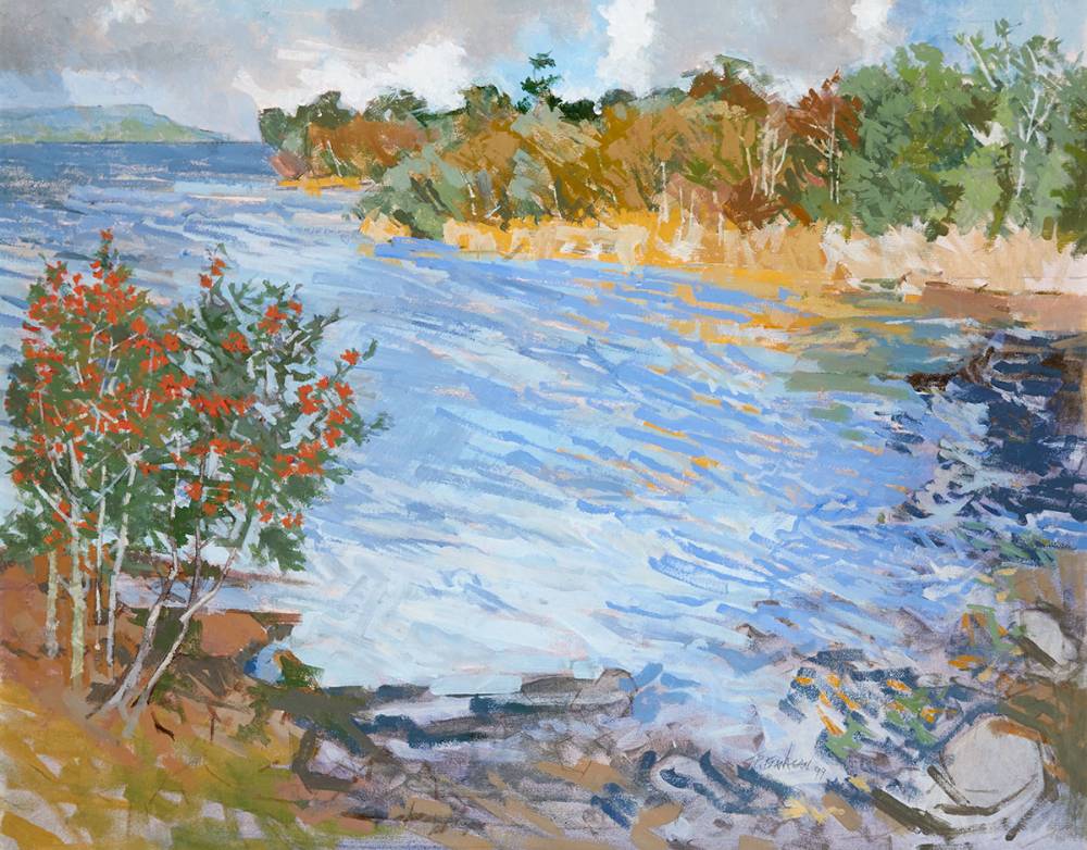 LOUGH ERNE AT CASTLE ARCHDALE, COUNTY FERMANAGH, 1999 by Terence P. Flanagan RHA PPRUA (1929-2011) at Whyte's Auctions