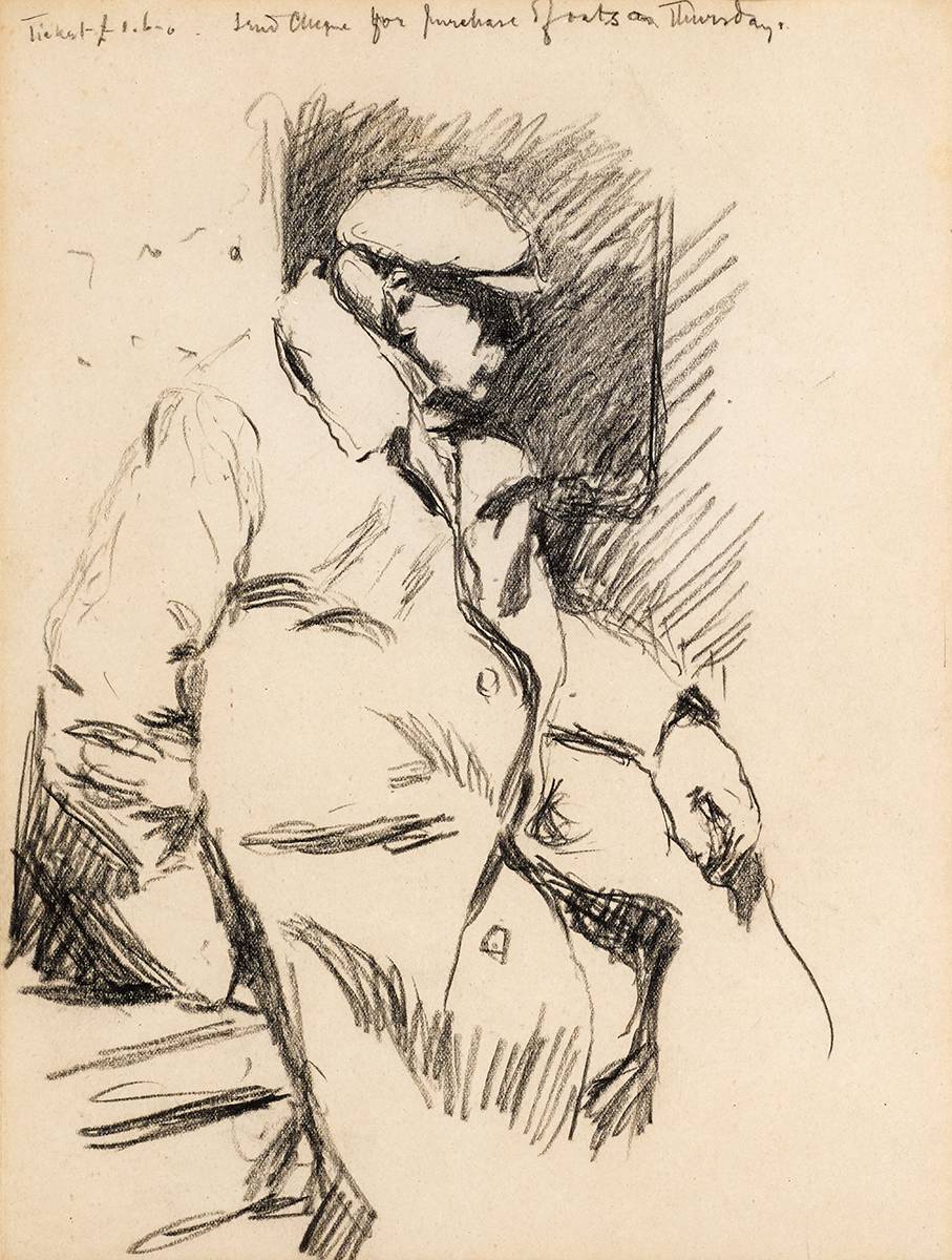 FARMER ON THE TRAIN by Dermod O'Brien sold for �210 at Whyte's Auctions