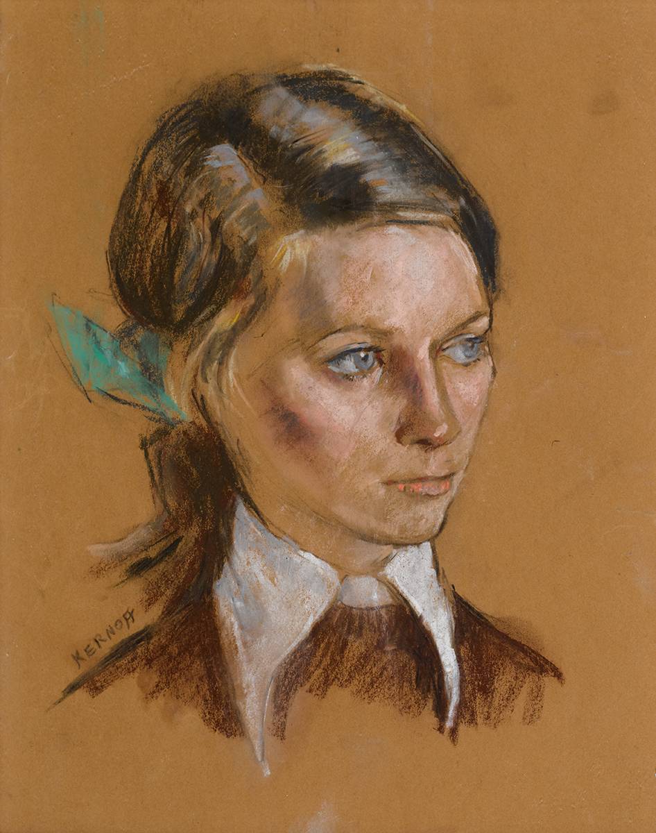PORTRAIT OF A YOUNG GIRL by Harry Kernoff RHA (1900-1974) at Whyte's Auctions