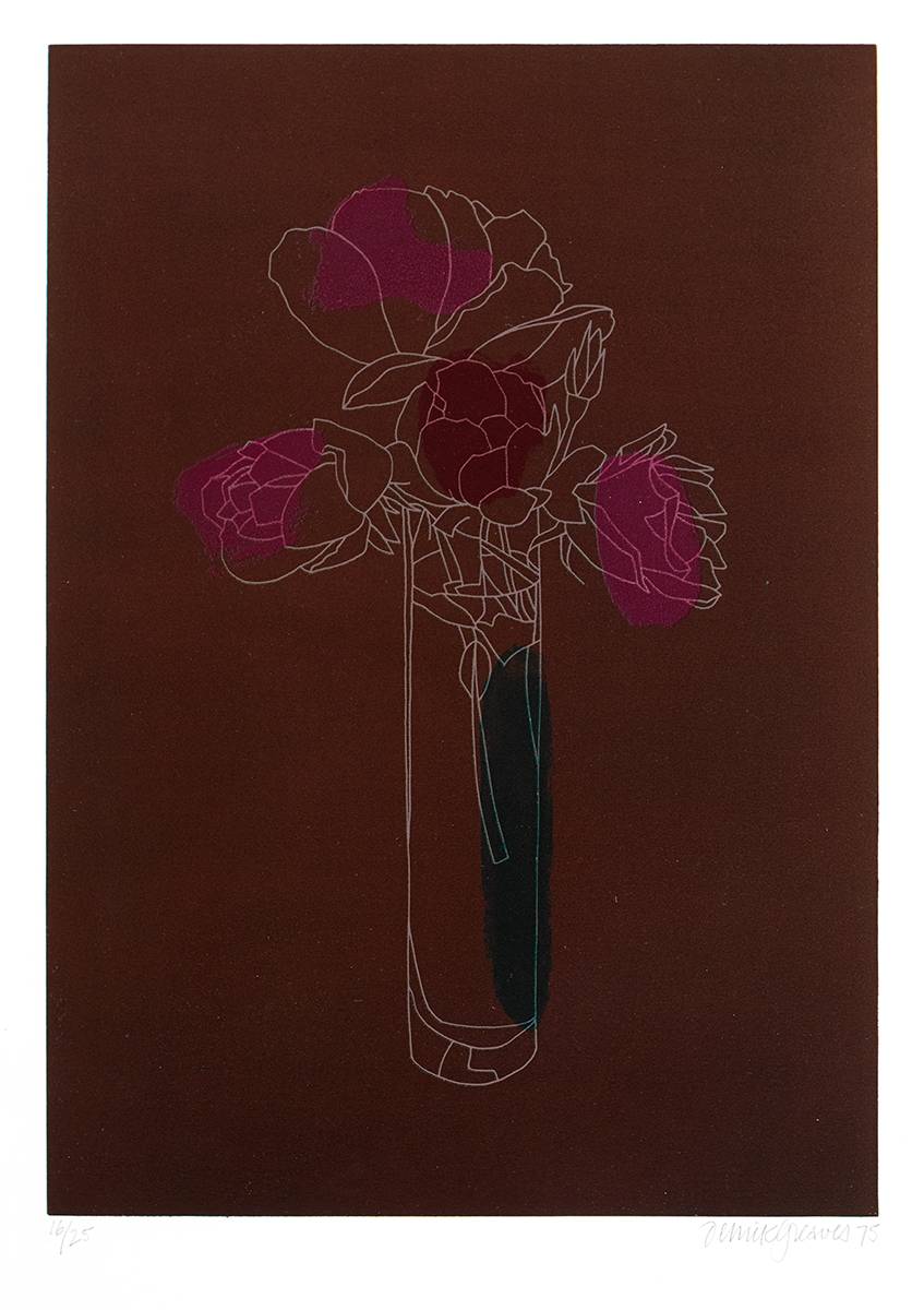 STILL LIFE WITH ROSES ,1975 by Derrick Greaves sold for �160 at Whyte's Auctions