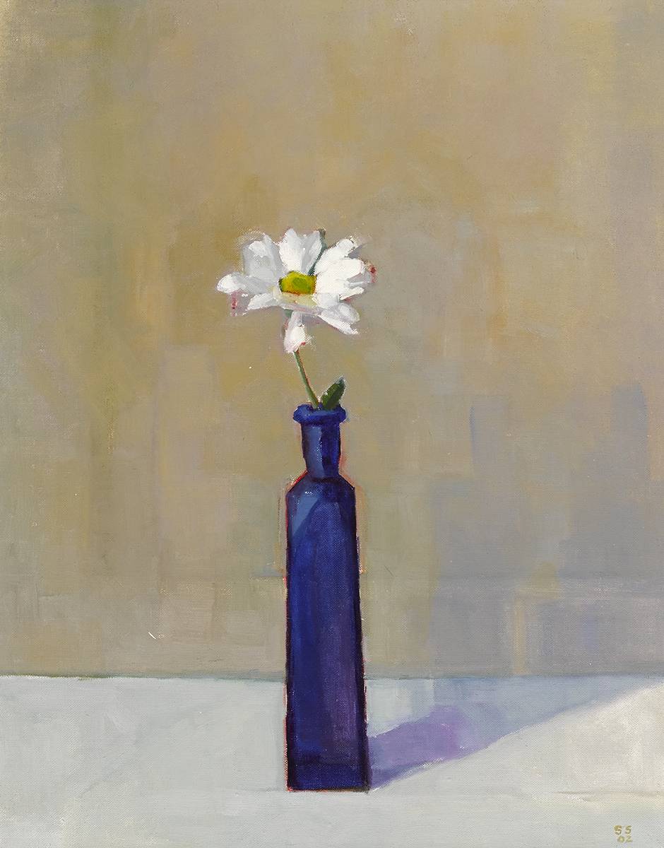 DAISY IN BLUE BOTTLE, 2002 by Sarah Spackman (British, RBA ROI b.1958) at Whyte's Auctions