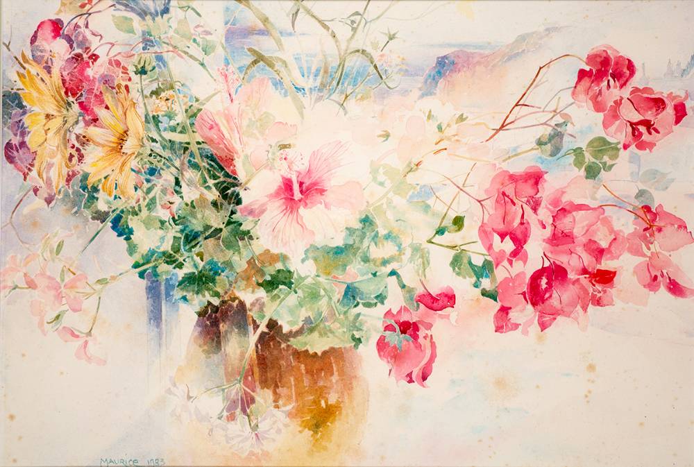 STILL LIFE WITH FLOWERS, 1983 by Maurice Henderson (1944-2017) at Whyte's Auctions