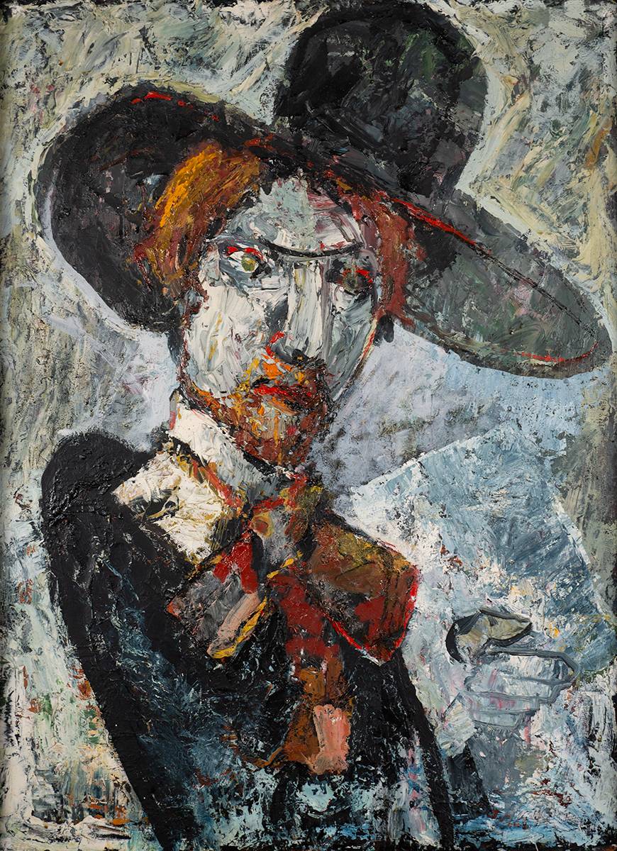 SELF PORTRAIT by Charles Harper RHA (b.1943) at Whyte's Auctions