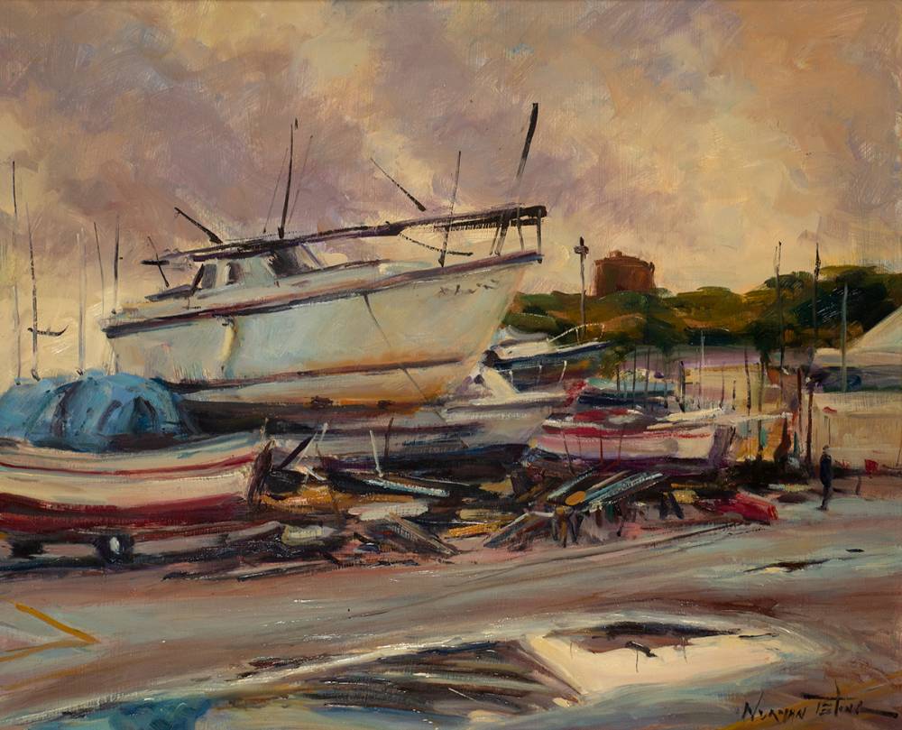 HARBOUR SCENE by Norman Teeling (b.1944) at Whyte's Auctions