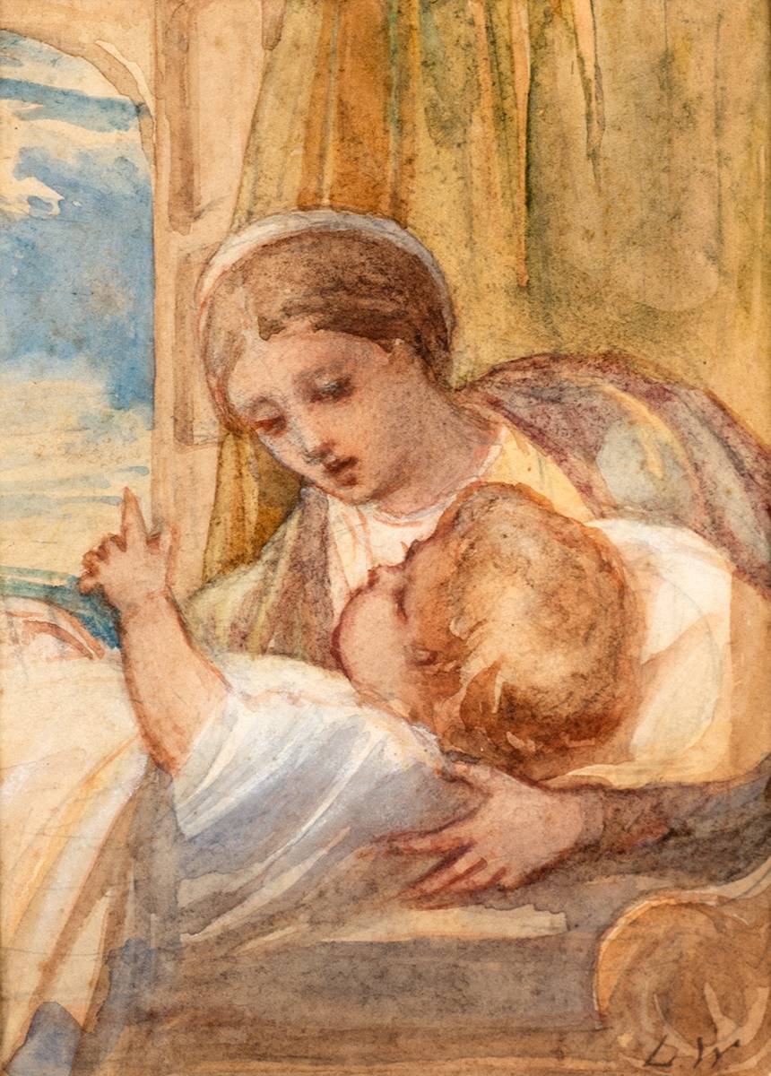 THE CARING MOTHER by Louisa Beresford Marchioness of Waterford sold for 320 at Whyte's Auctions