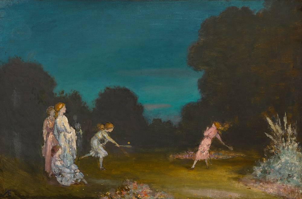THE TENNIS PLAYERS by George Russell ('') (1867-1935) at Whyte's Auctions