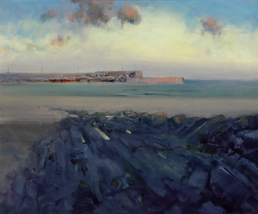 LOUGHSHINNY, WINTER EVENING, 2002 by James English RHA (b.1946) at Whyte's Auctions