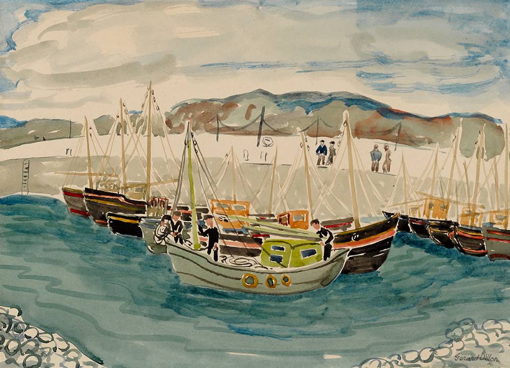 THE HARBOUR by Gerard Dillon sold for 4,200 at Whyte's Auctions