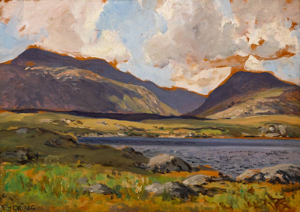 ABOVE THE GLENVEIGH PASS, COUNTY DONEGAL by James Humbert Craig RHA RUA (1877-1944) at Whyte's Auctions