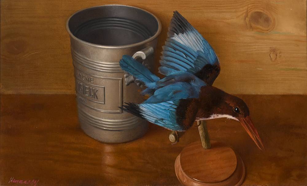 THE CHAMPAGNE BUCKET AND BIRD by Patrick Hennessy RHA (1915-1980) at Whyte's Auctions