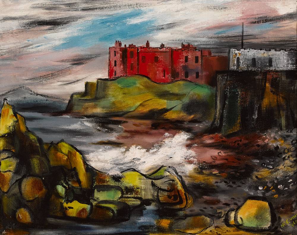 RED CASTLE, PORTSTEWART, 1945 by Norah McGuinness sold for 6,600 at Whyte's Auctions
