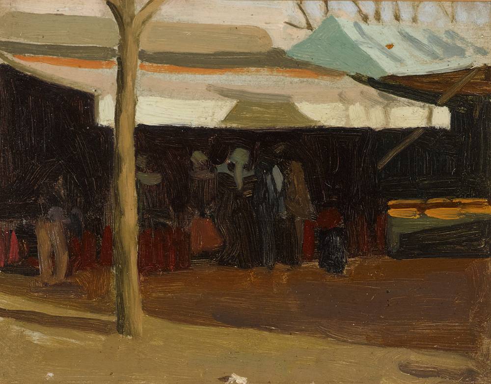 THE FAIR, CONCARNEAU, FRANCE by William John Leech sold for 4,200 at Whyte's Auctions