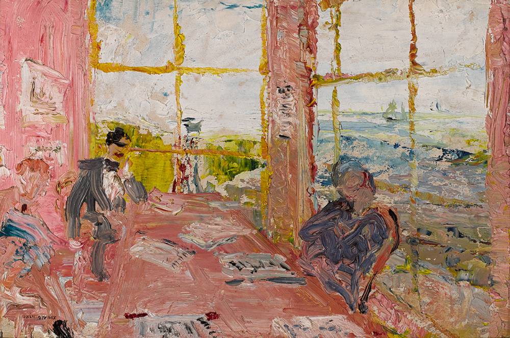 THE READING ROOM, 1935 by Jack Butler Yeats sold for �95,000 at Whyte's Auctions