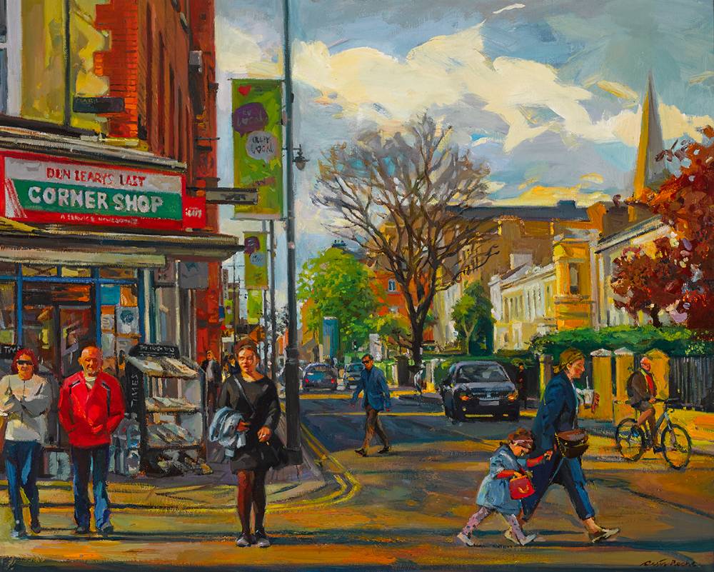 THE LAST CORNER SHOP, GEORGE'S STREET, D�N LAOGHAIRE, COUNTY DUBLIN by Ois�n Roche (b.1973) at Whyte's Auctions