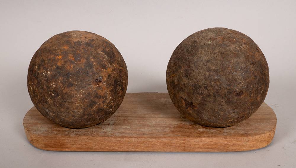17th century cannon balls from County Cork. at Whyte's Auctions