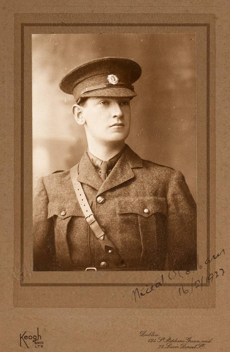 1922 (16 February). 1916 photograph of Michael Collins as a captain in the Irish Volunteers, autographed and dated. at Whyte's Auctions