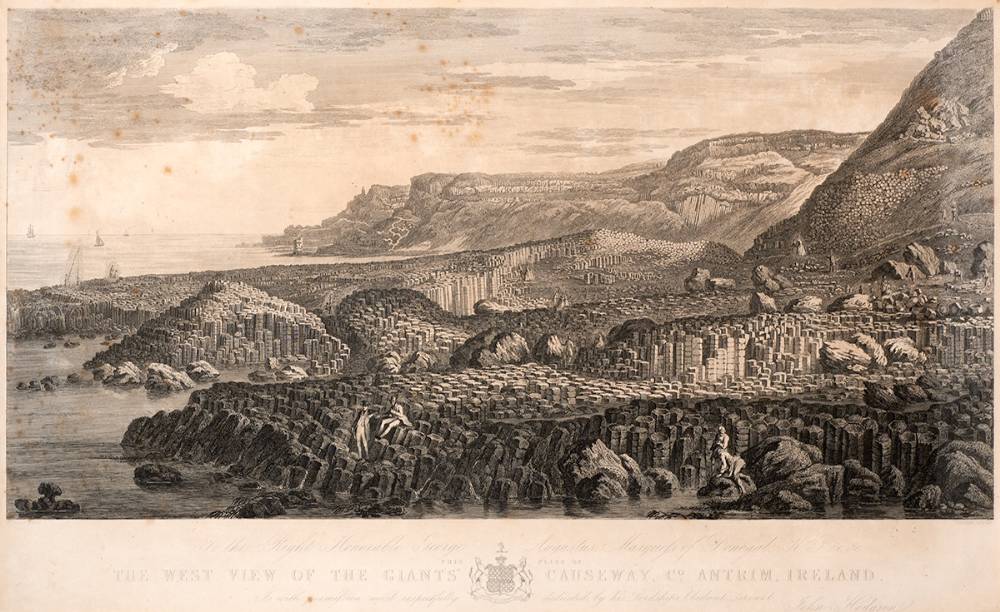 1837. A large panoramic engraving: 'The West View of The Giant's Causeway Co. Antrim' at Whyte's Auctions