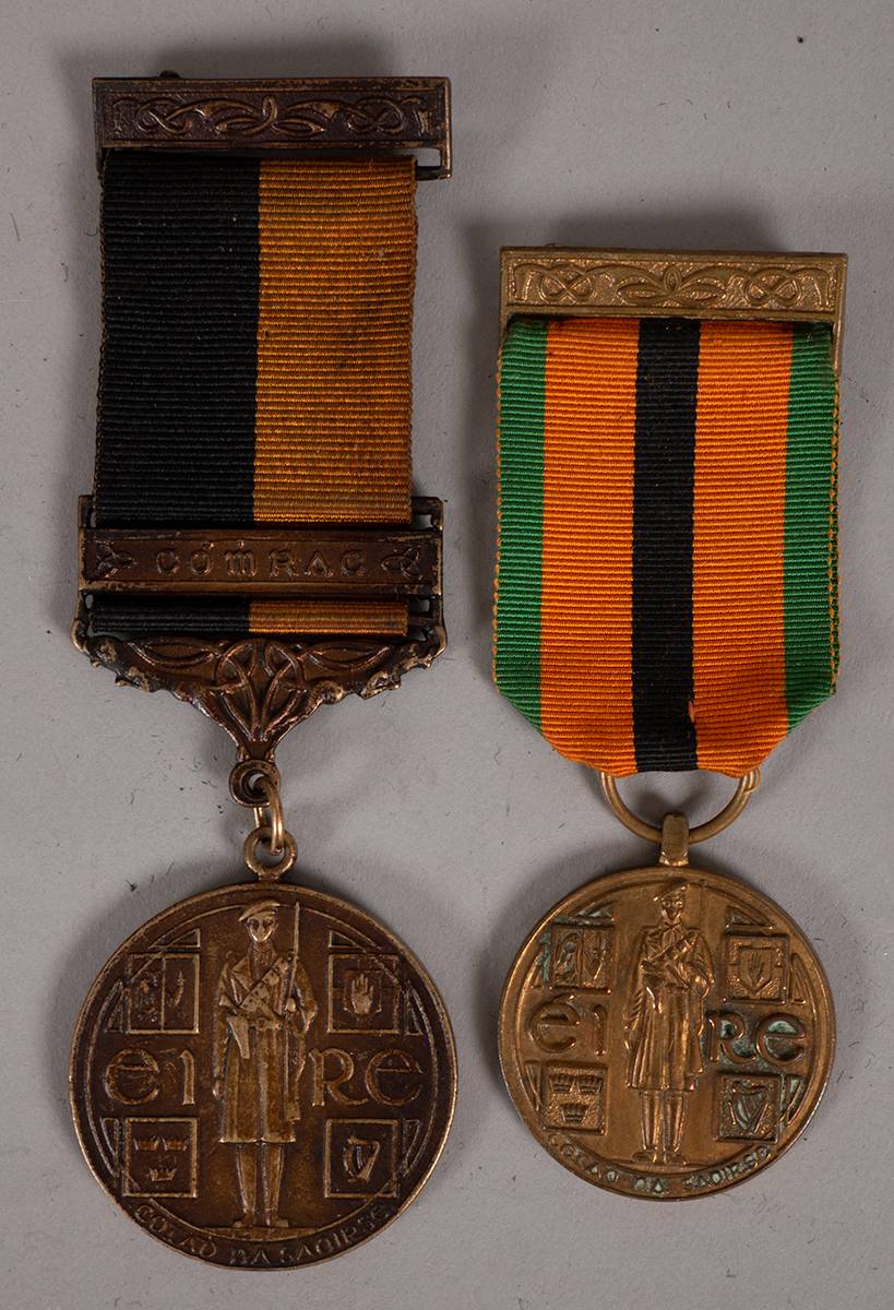 1917-1921 War of Independence Service Medal with active service Chomrach bar and 1971 Truce Anniversary 'Survivor' medal. at Whyte's Auctions