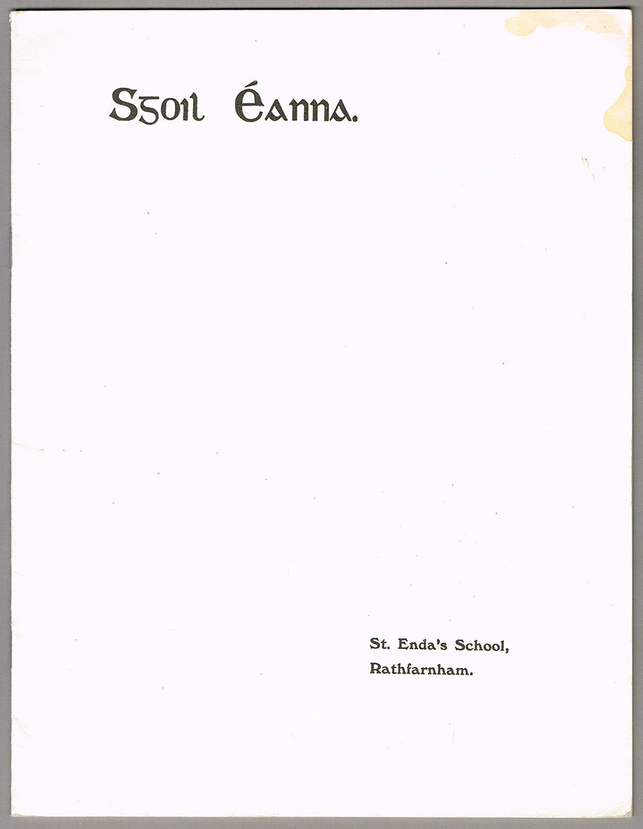 Circa 1908. Prospectus for 'Sgoil Éanna', founded by Pádraig Pearse and Thomas MacDonagh. at Whyte's Auctions