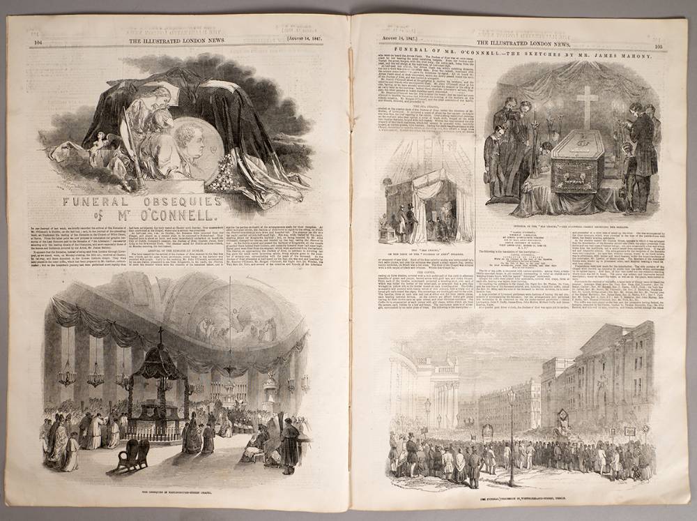 1847-1849, selection of London Illustrated News with images of the Irish famine, Daniel O'Connell's funeral etc. (8) at Whyte's Auctions