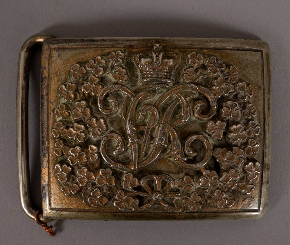 19th century gilt and brass Irish County Lieutenant's belt buckle. at Whyte's Auctions
