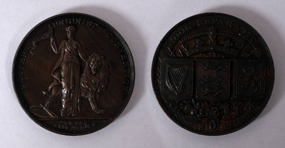 1892 Ulster Unionist Convention medal, 1921 Northern Ireland Parliament,  and a collection of English royal medals. (8) at Whyte's Auctions
