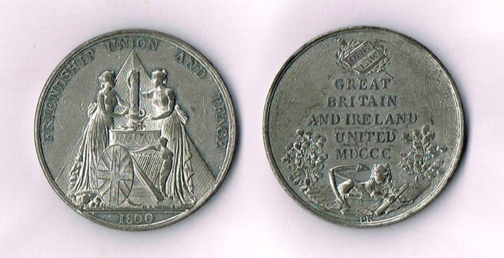 1800. Act of Union commemorative medal. at Whyte's Auctions