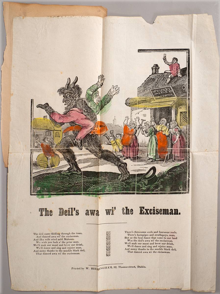 Early 19th century print: The Deil's awa wi' the Exciseman. Published in Dublin. at Whyte's Auctions