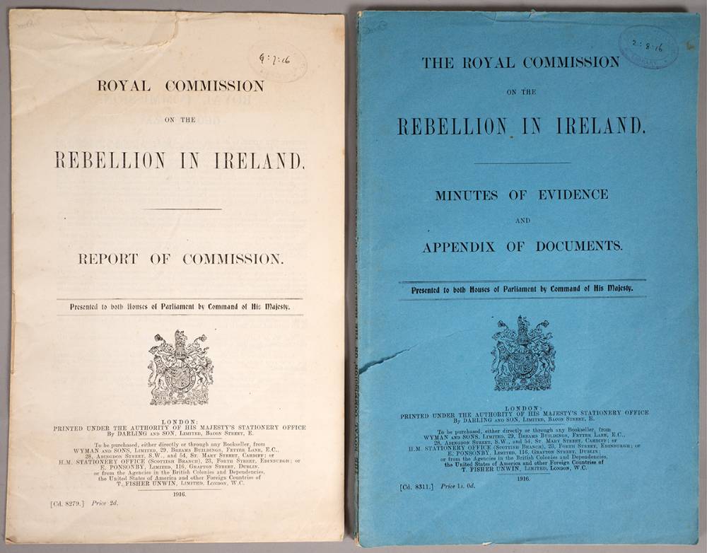 1916. Royal Commission On The Rebellion In Ireland. at Whyte's Auctions