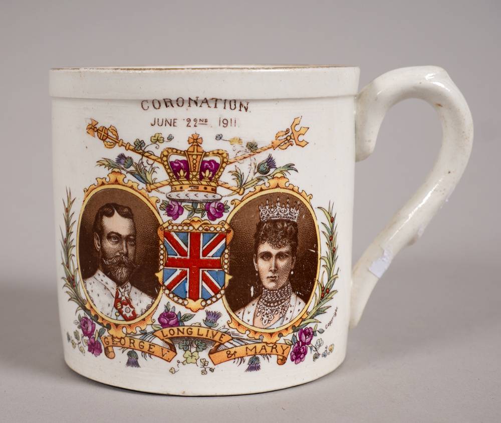 1911. George V and Queen Mary Coronation commemorative cup - 'A Present from the Belfast Coronation Fund'. at Whyte's Auctions