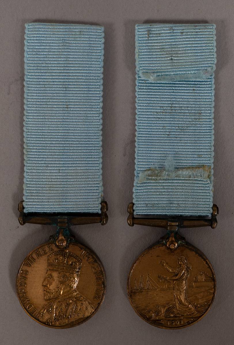 1903 King Edward VII miniature medal as awarded to members of the Royal Irish Constabulary for his visit to Ireland. at Whyte's Auctions
