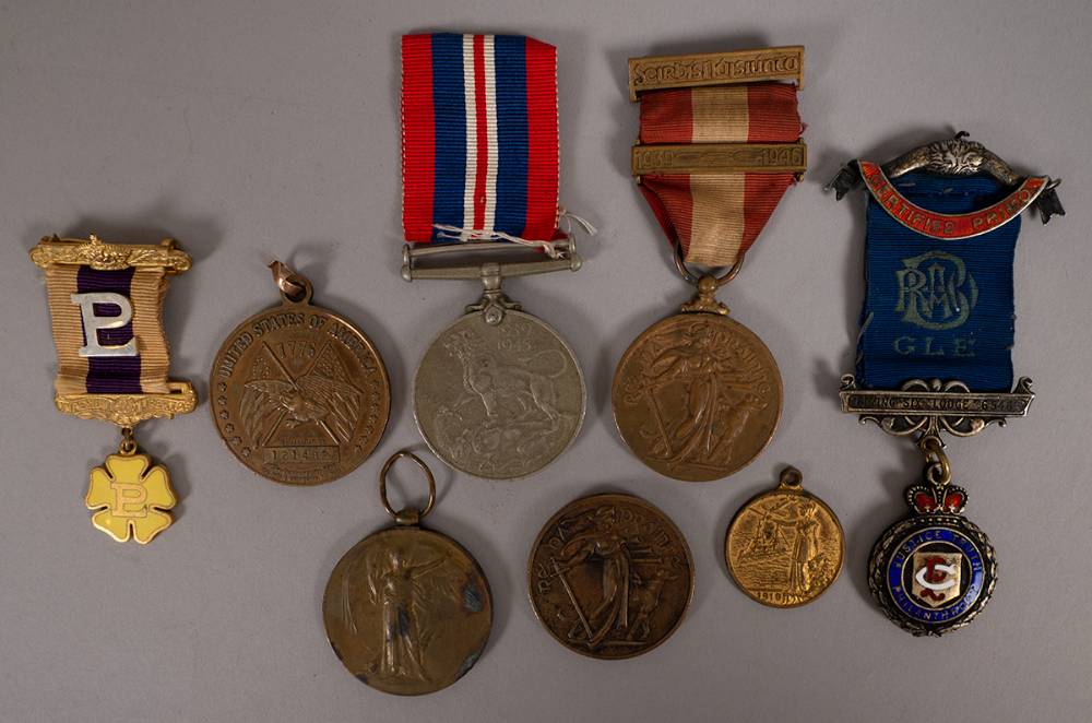1914-1946 collection of medals including UK 1919 Victory Medal, Irish 1939-1946 Emergency Service Medal (2) etc. at Whyte's Auctions