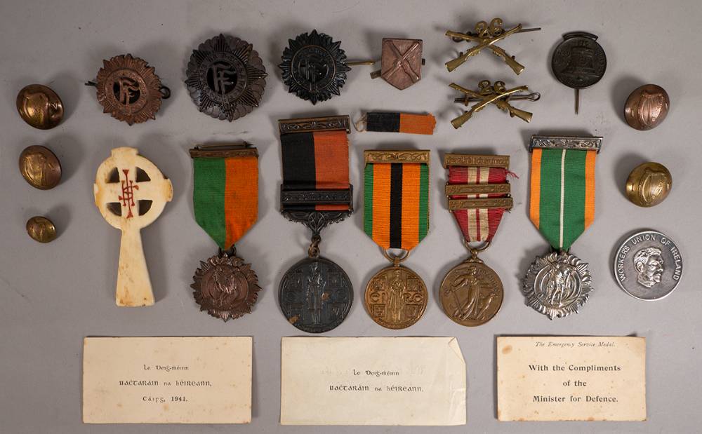 1916 -1974 an important group of medals to a Volunteer of The Citizen Army. at Whyte's Auctions