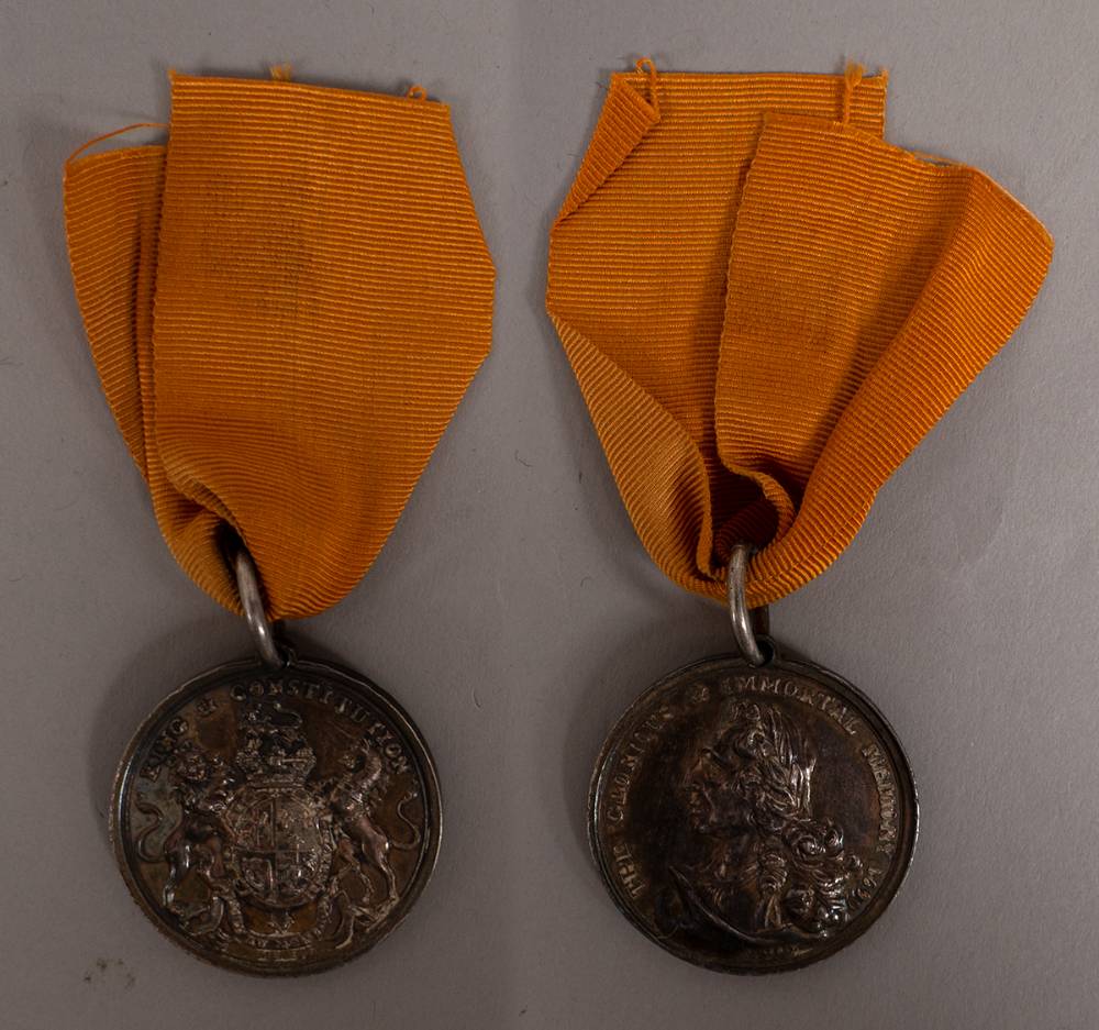 1798 Loyalist medal by Mossop. at Whyte's Auctions