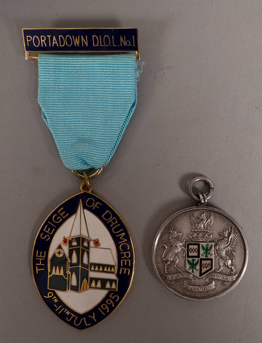 1920 (December) 'Loyal Service' medal for the people of Portadown and 1995 Siege of Drumcree medal. at Whyte's Auctions